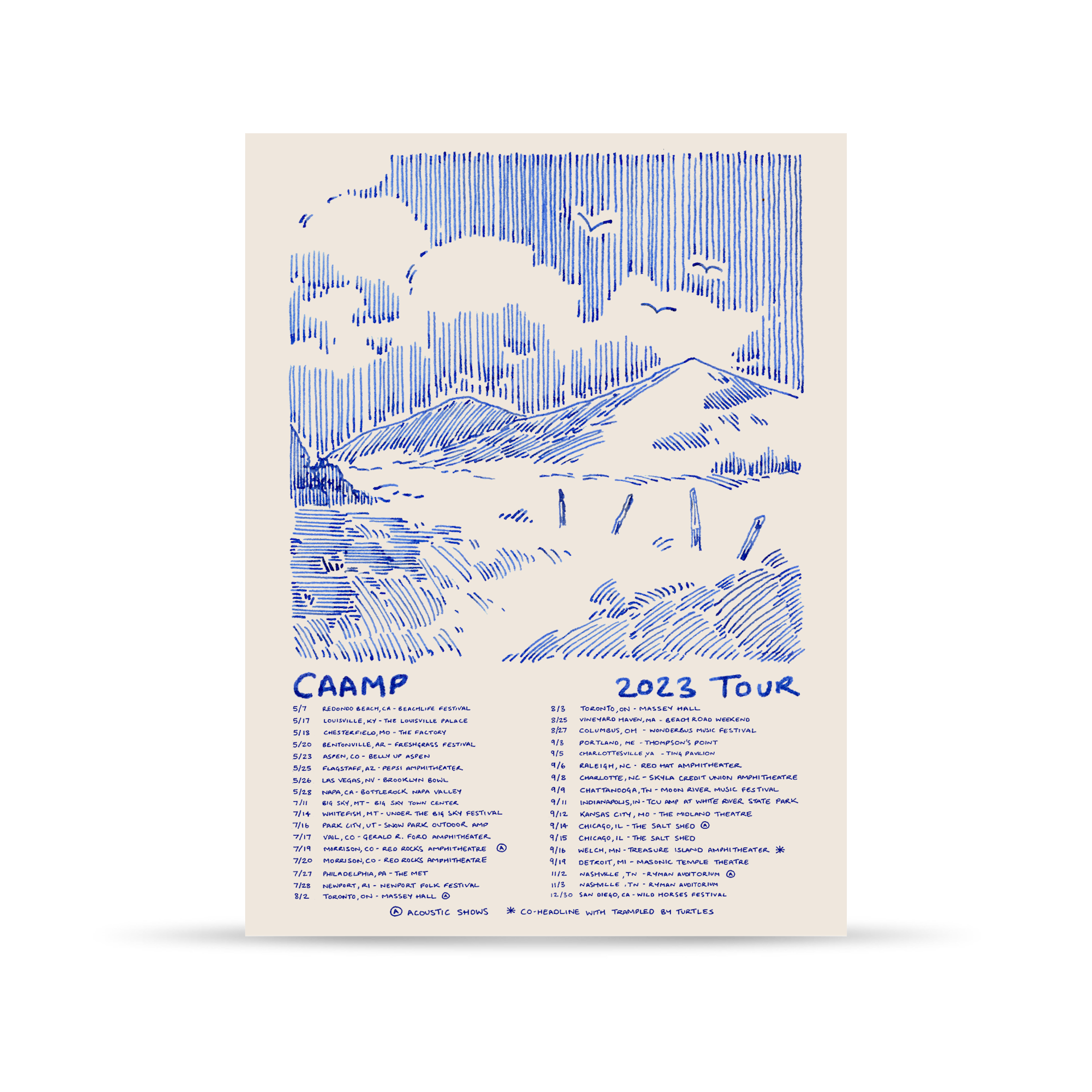 Mountain Sketch - Tour 2023 Poster